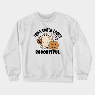 Retro Dental Halloween Funny Dental Hygienist Assistant Tech Halloween Crewneck Sweatshirt